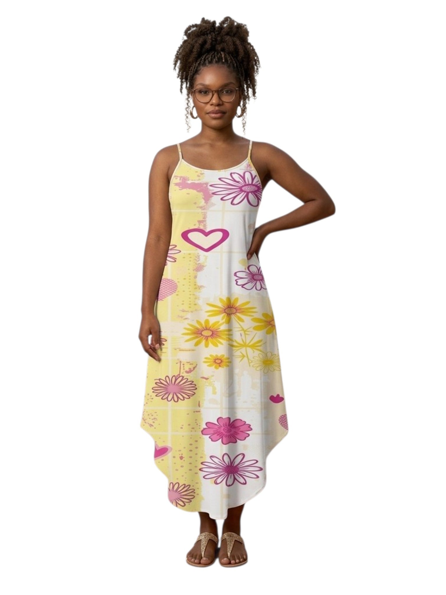 Womens Sleeveless Acid Sunshine Slip Maxi