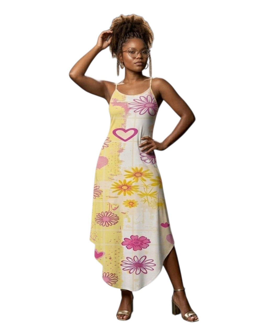 Womens Sleeveless Acid Sunshine Slip Maxi